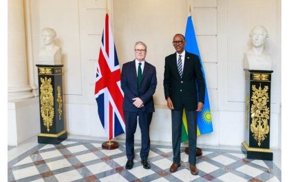 Kagame et Starmer s’engagent à renforcer la coopération entre le Rwanda et le Royaume-Uni