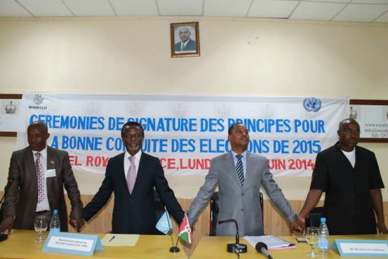 Le BNUB salue le geste des acteurs politiques burundais vers de bonnes élections de 2015