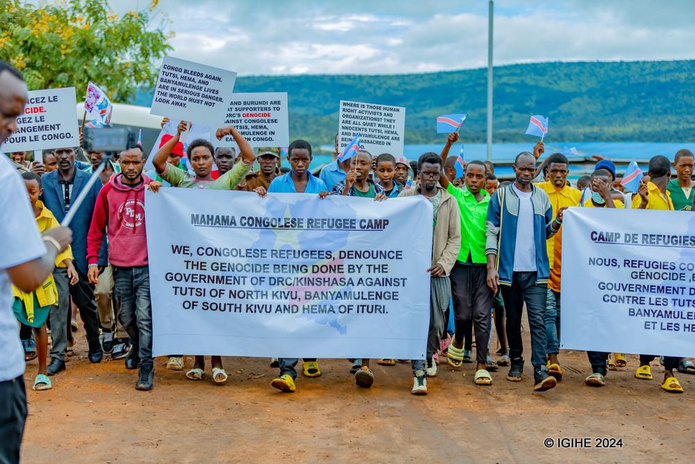 Des réfugiés burundais s'allient aux Congolais pour protester contre le génocide en RDC