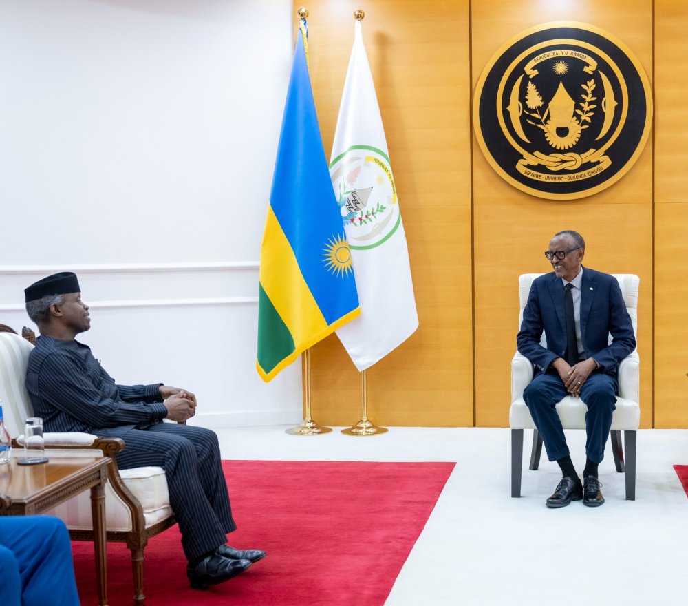Kagame sentretient avec lex-vice-président du Nigéria, Osinbajo
