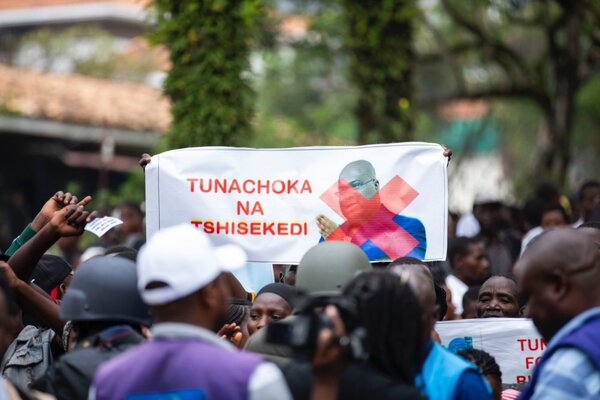 Manifestations massives à Goma contre Tshisekedi