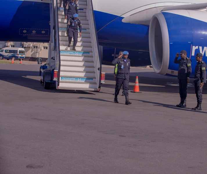 Retour de mission couronnée de succès pour 140 policiers rwandais déployés en RCA