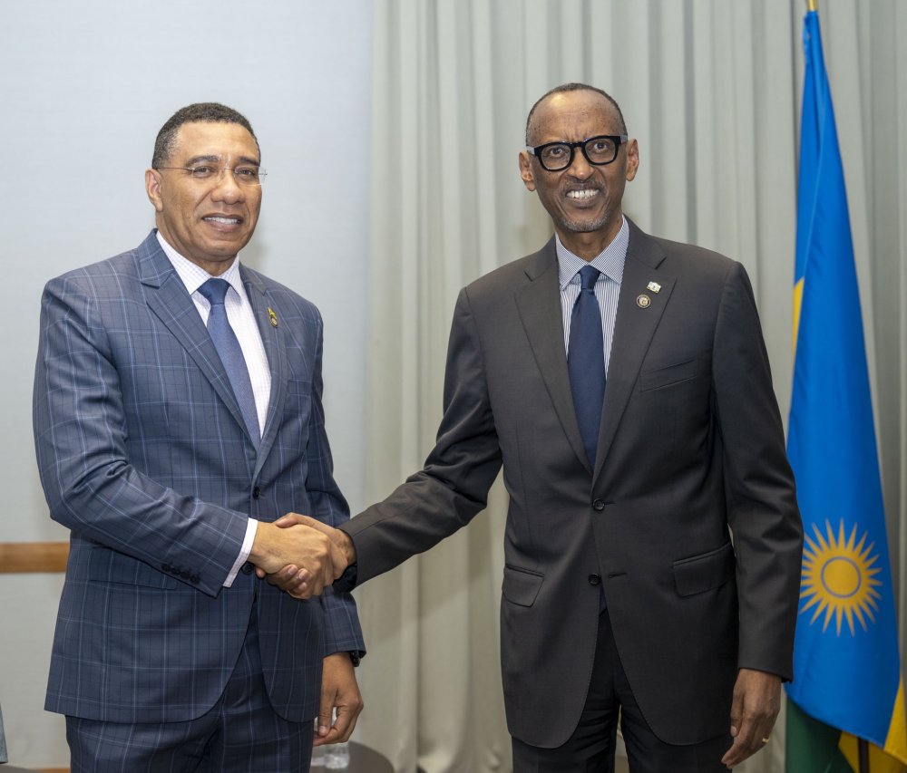 Kagame et Holness s'engagent dans le renforcement des relations Rwanda-Jamaïque