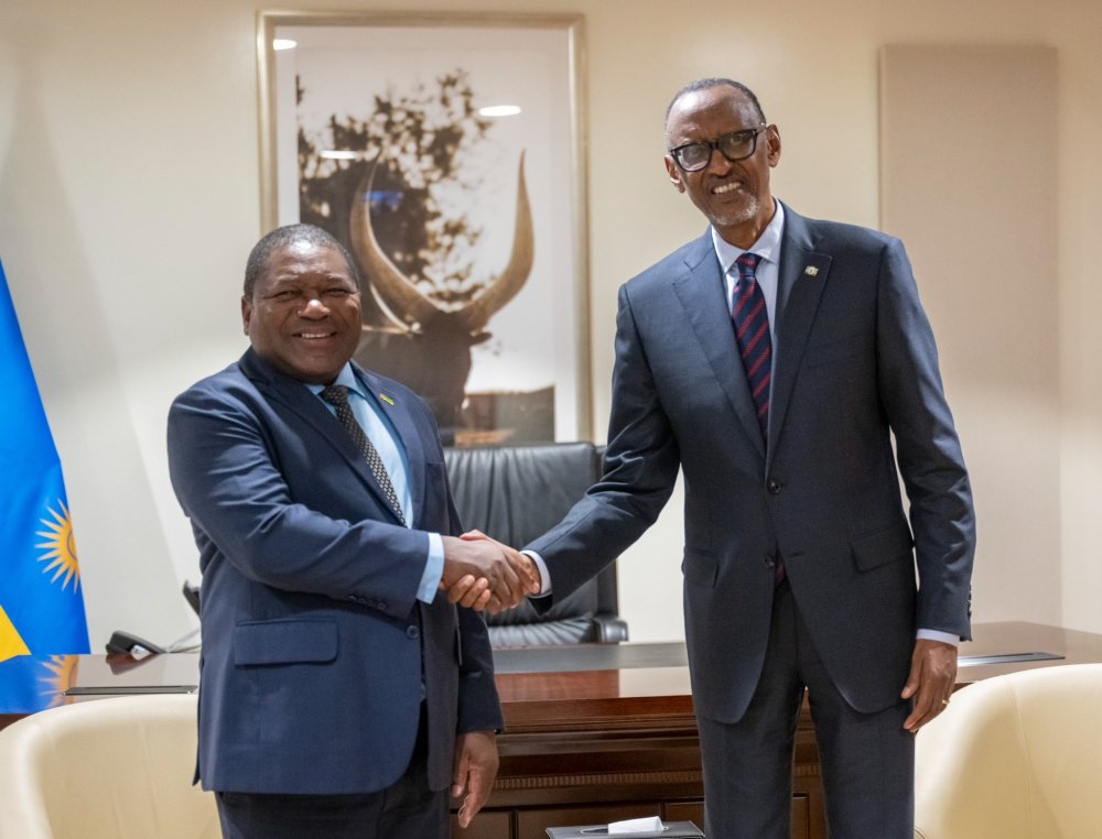 Filipe Nyusi président mozambicain, reçu par le président Kagame